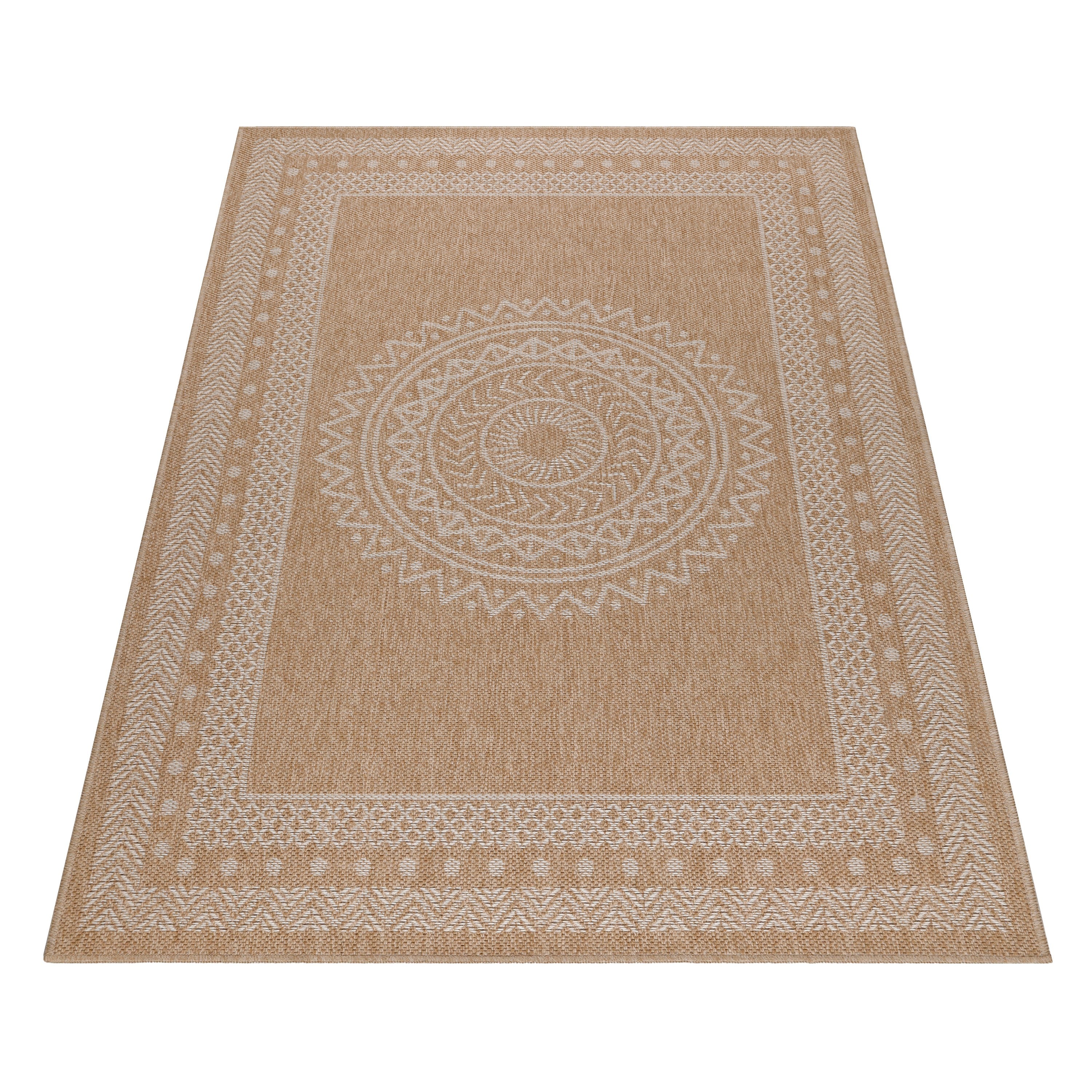 Indoor &amp; Outdoor Rug Weatherproof Vintage Design Natural Look Kitchen Balcony Patio