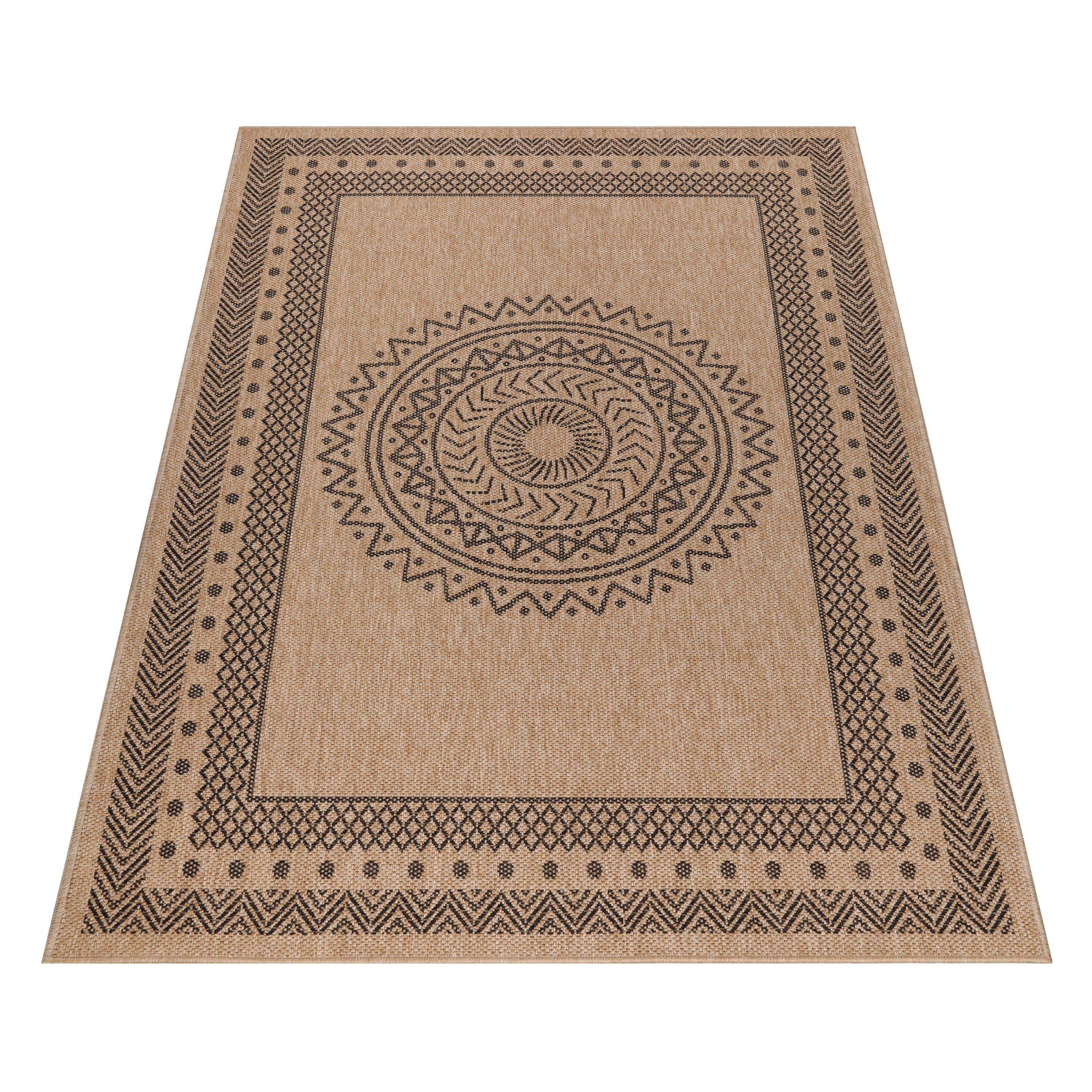 Indoor &amp; Outdoor Rug Weatherproof Vintage Design Natural Look Kitchen Balcony Patio