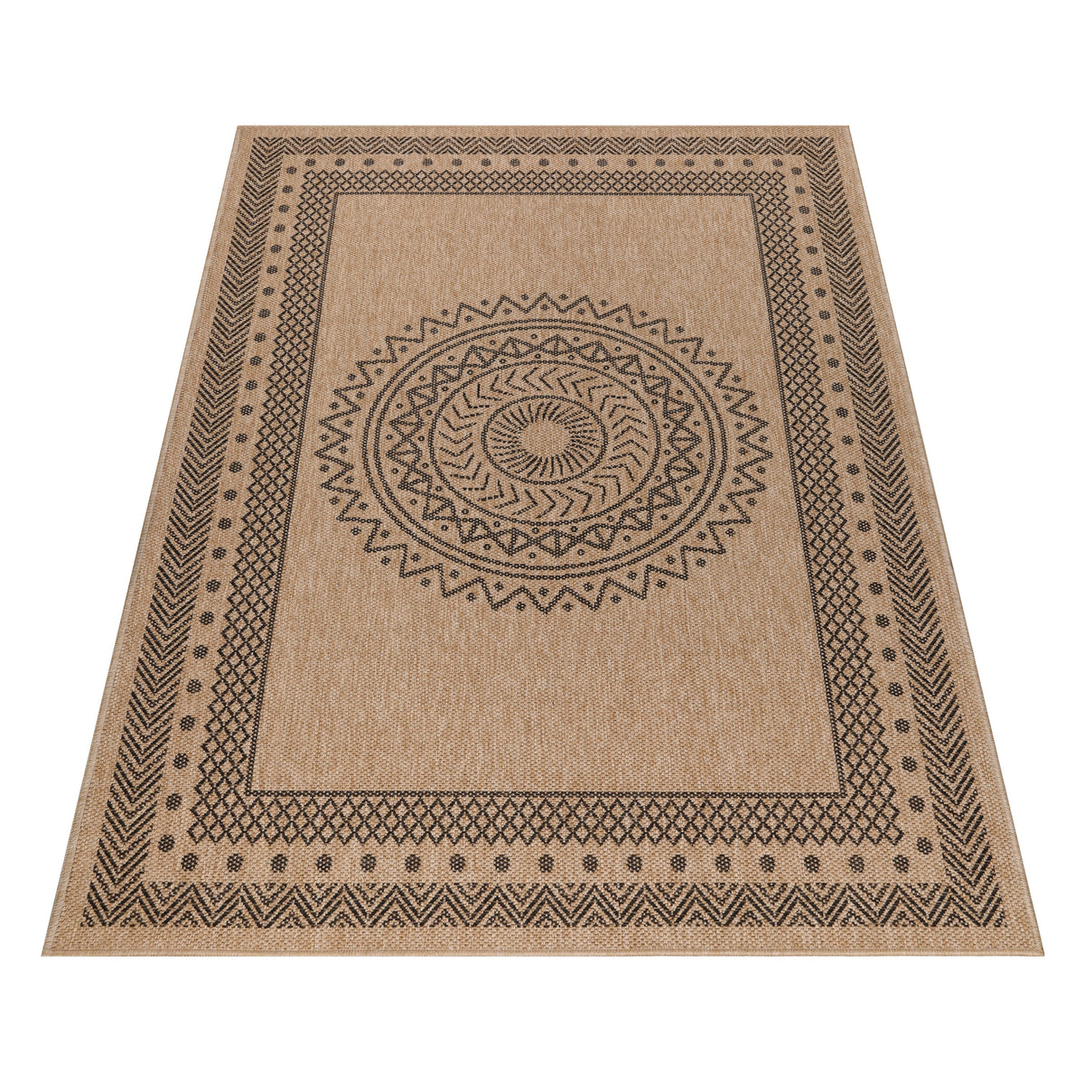 Carpettex Outdoor Teppich Wetterfest Flachgewebe Jute-Optik