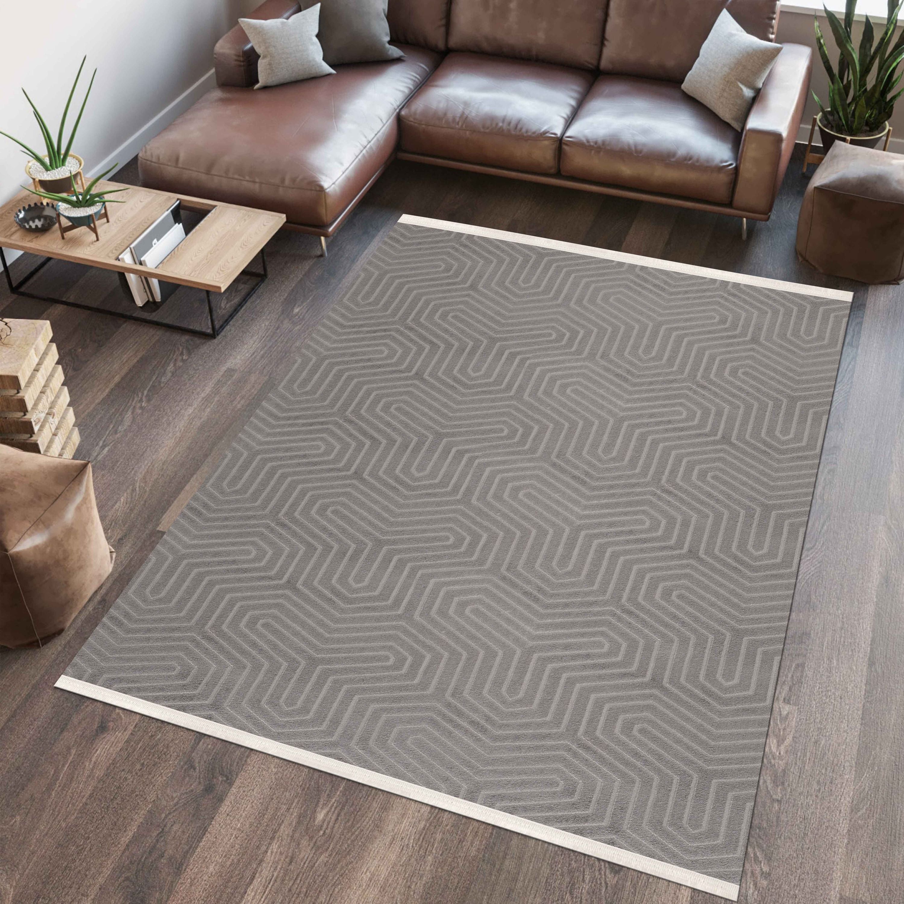 Tapis de salon de créateur moderne, fin et uni, style Boho, lavable