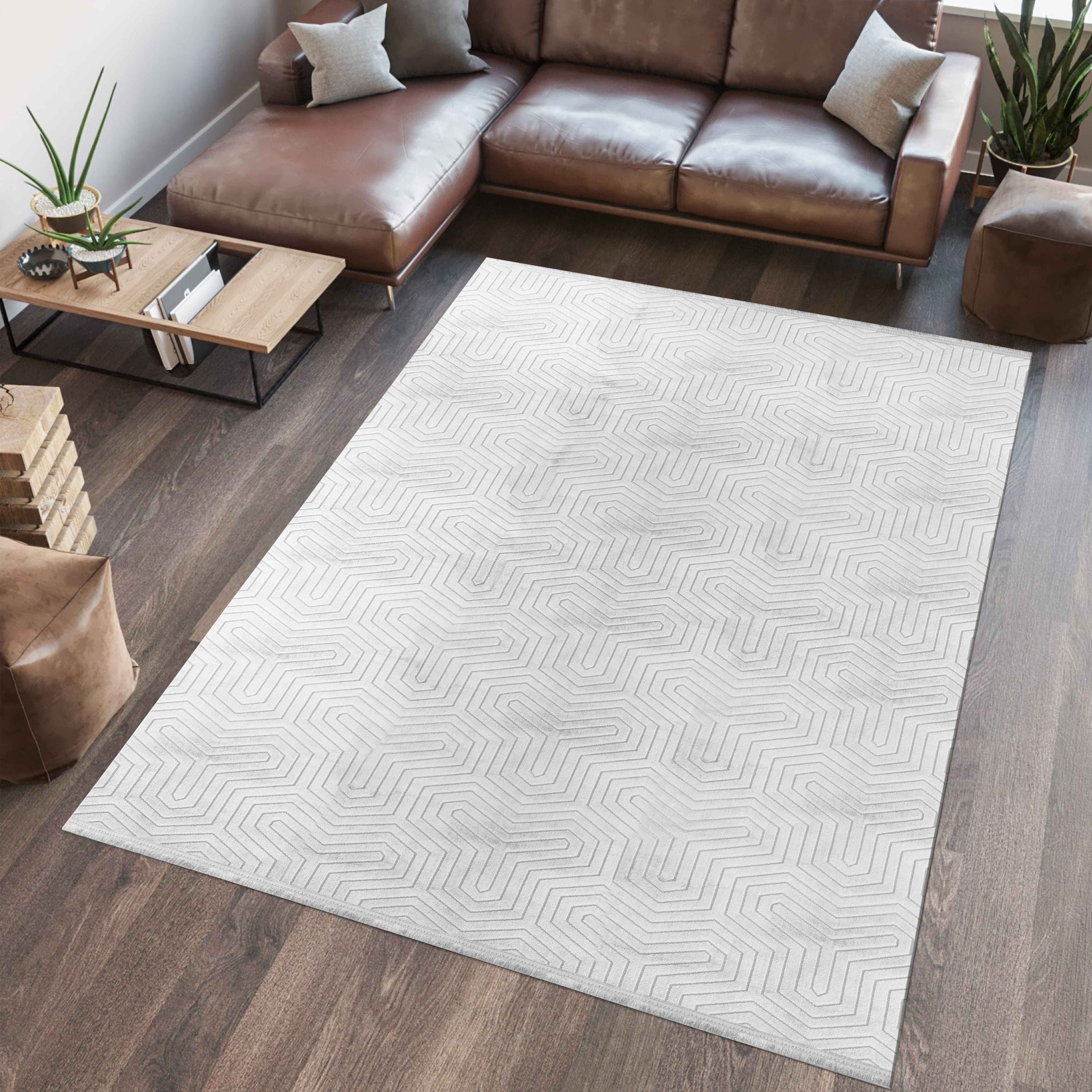 Tapis de salon de créateur moderne, fin et uni, style Boho, lavable