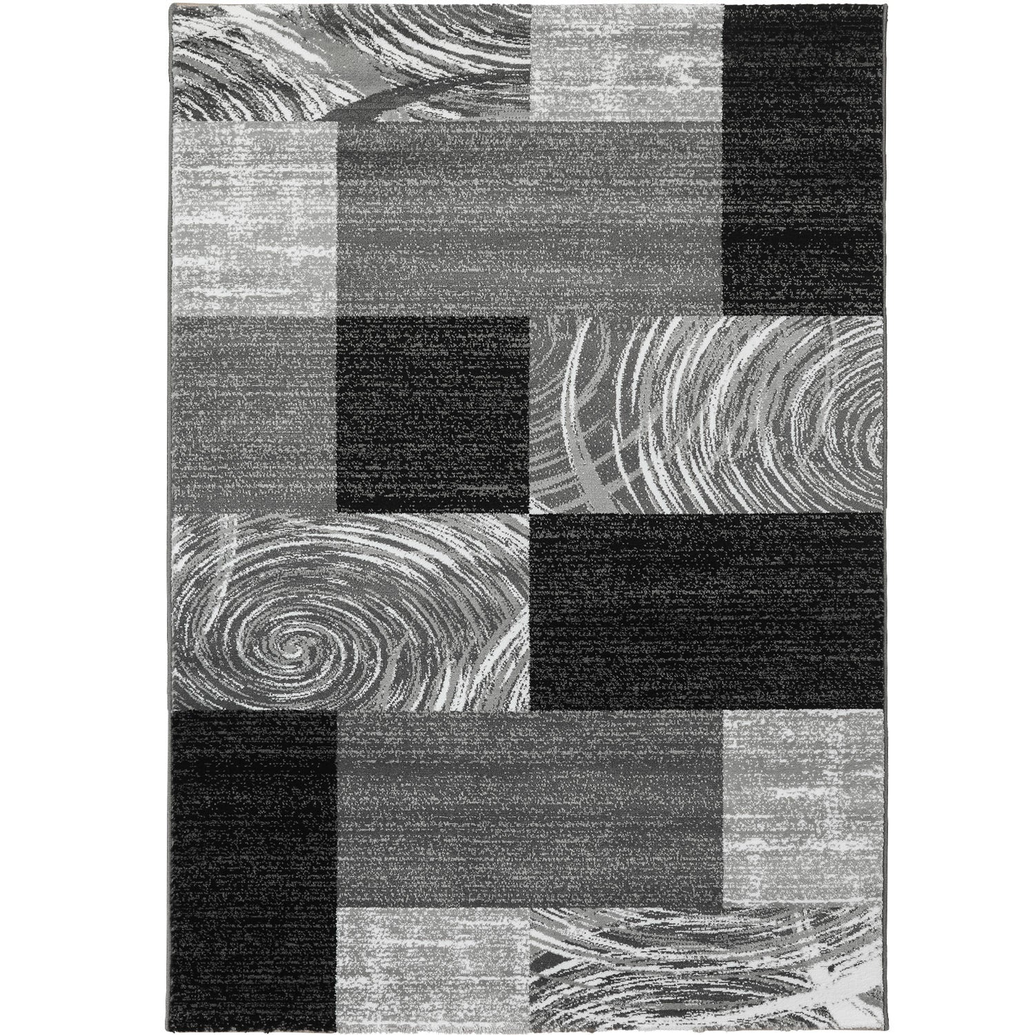 Teppich Wohnzimmer Schlafzimmer Modern Kurzflor Abstrakt Kariert Design Robust