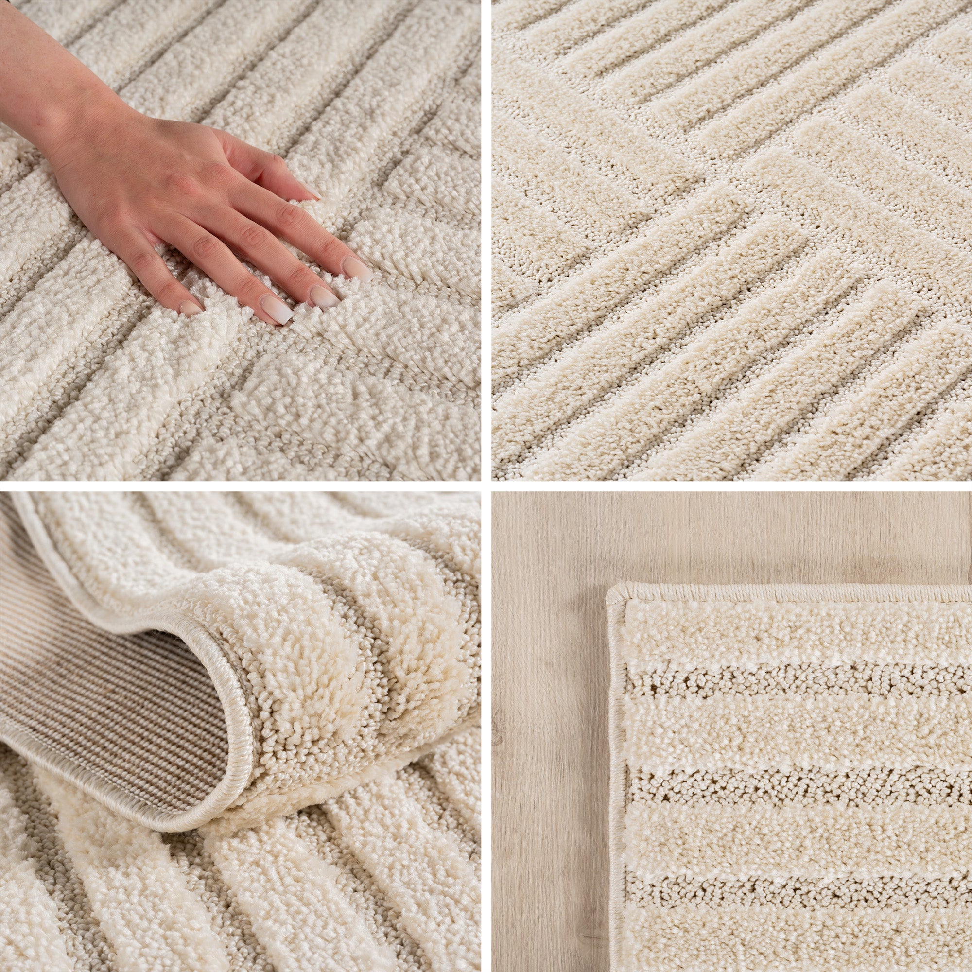 Teppich Wohnzimmer Schlafzimmer Küchenteppich Boho Stil Pflegeleicht Design