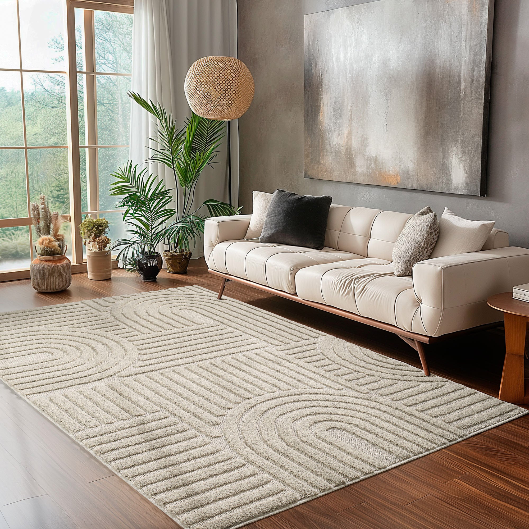 Teppich Wohnzimmer Schlafzimmer Küchenteppich Boho Teppich 3D Design