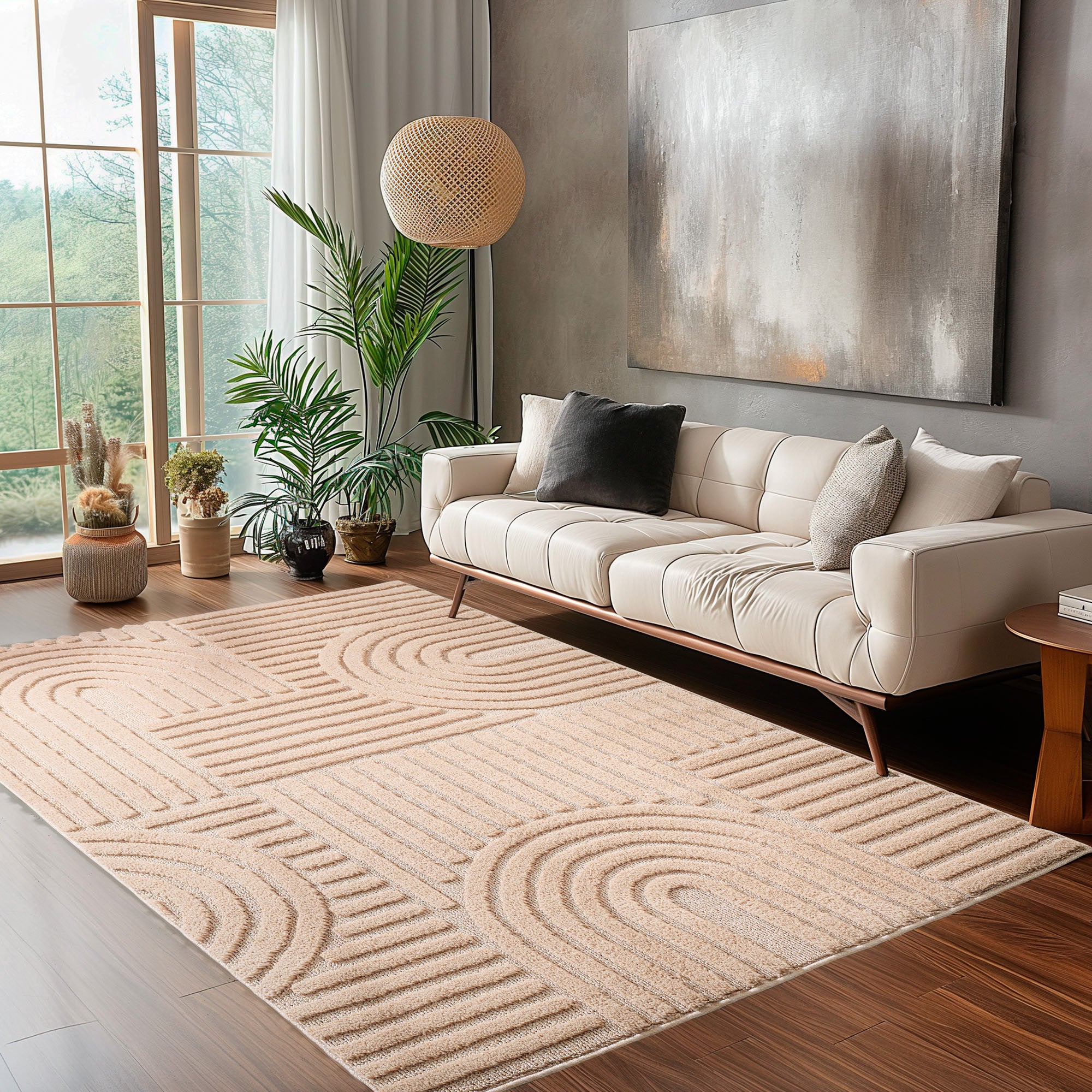 Teppich Wohnzimmer Schlafzimmer Küchenteppich Boho Teppich 3D Design