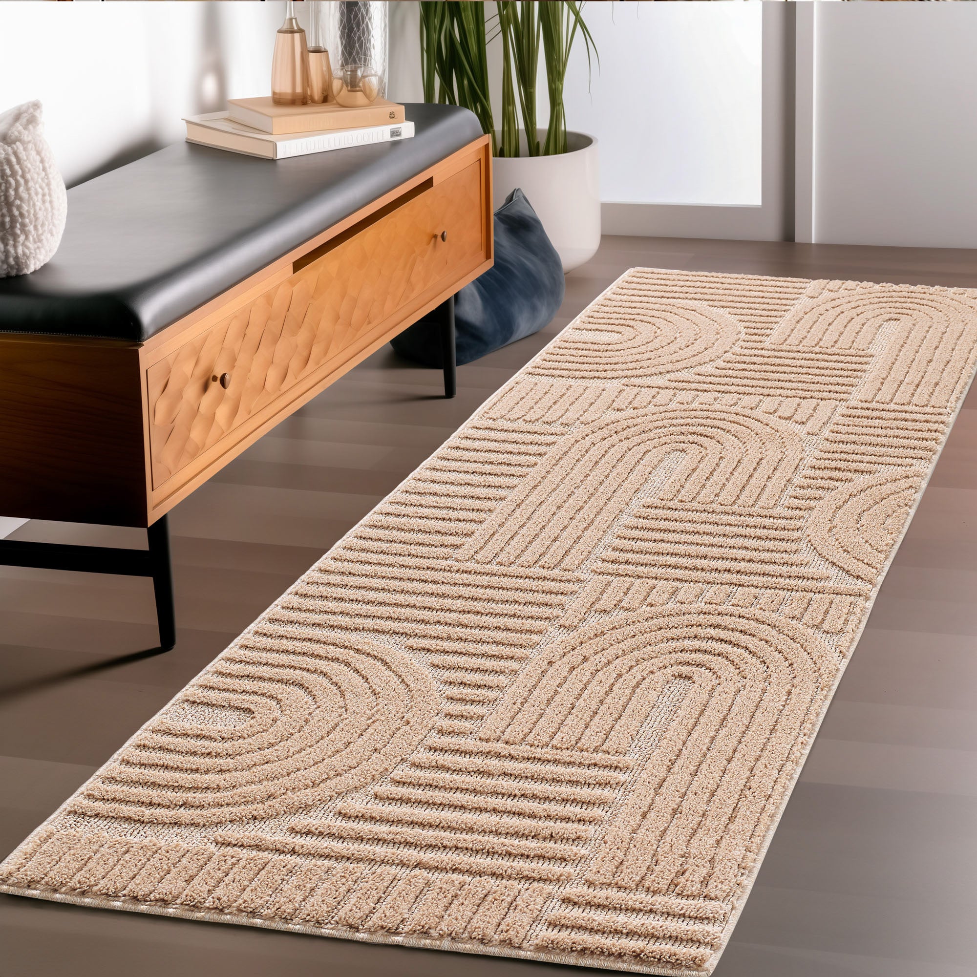 Teppich Wohnzimmer Schlafzimmer Küchenteppich Boho Teppich 3D Design