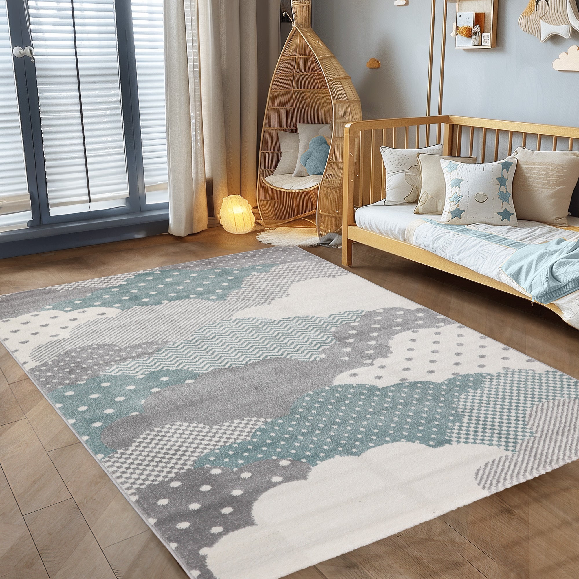 Kinderteppich Kinderzimmer Wolke Design Kinder Teppich Babyzimmer Weicher Flor